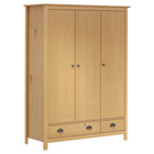 Wardrobe Hill 3 doors 127x50x170 cm solid pine wood