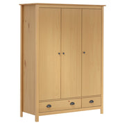Kledingkast 127x50x170 cm massief grenenhout honingbruin