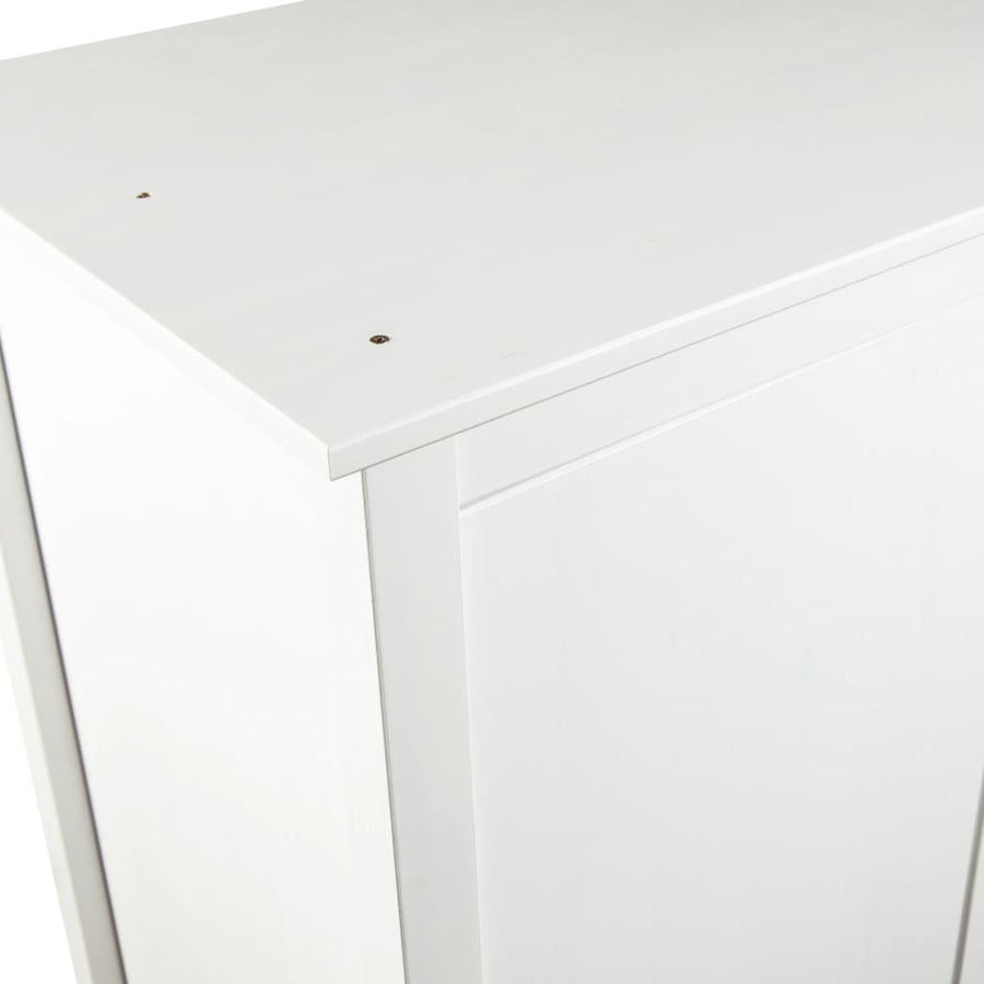 Kledingkast Hill 3 deuren 127x50x170 cm massief grenenhout wit