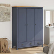 Kledingkast grenenhout 127x50x170 cm grijs