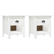 Nachtkastjes 2 st massief grenenhout wit 46x35x49,5 cm
