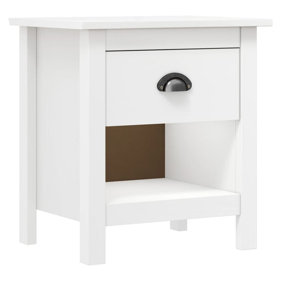 Nachtkastjes Hill Range 46X35X49,5 Cm Massief Grenenhout Wit