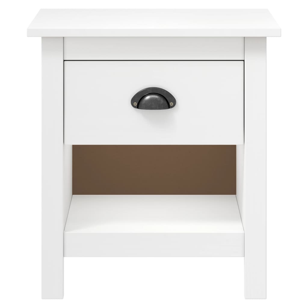 Nachtkastjes Hill Range 46X35X49,5 Cm Massief Grenenhout Wit