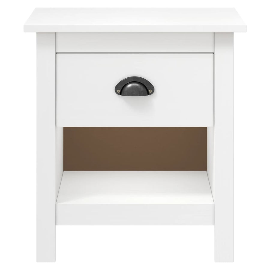 Nachtkastjes Hill Range 46X35X49,5 Cm Massief Grenenhout Wit