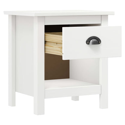 Nachtkastjes Hill Range 46X35X49,5 Cm Massief Grenenhout Wit