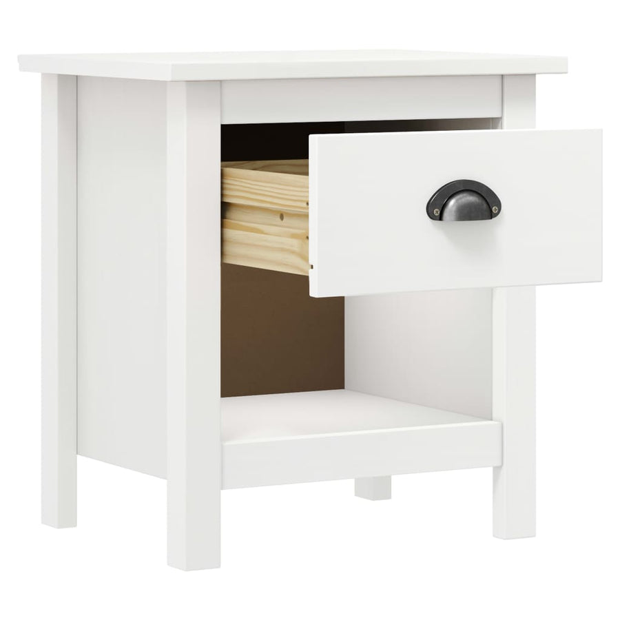 Nachtkastjes Hill Range 46X35X49,5 Cm Massief Grenenhout Wit