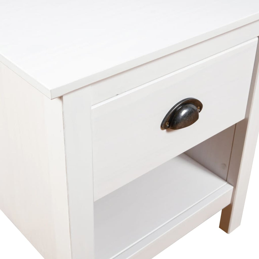 Nachtkastjes Hill Range 46X35X49,5 Cm Massief Grenenhout Wit