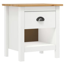 Nachtkastjes Hill Range 46X35X49,5 Cm Massief Grenenhout Wit en bruin