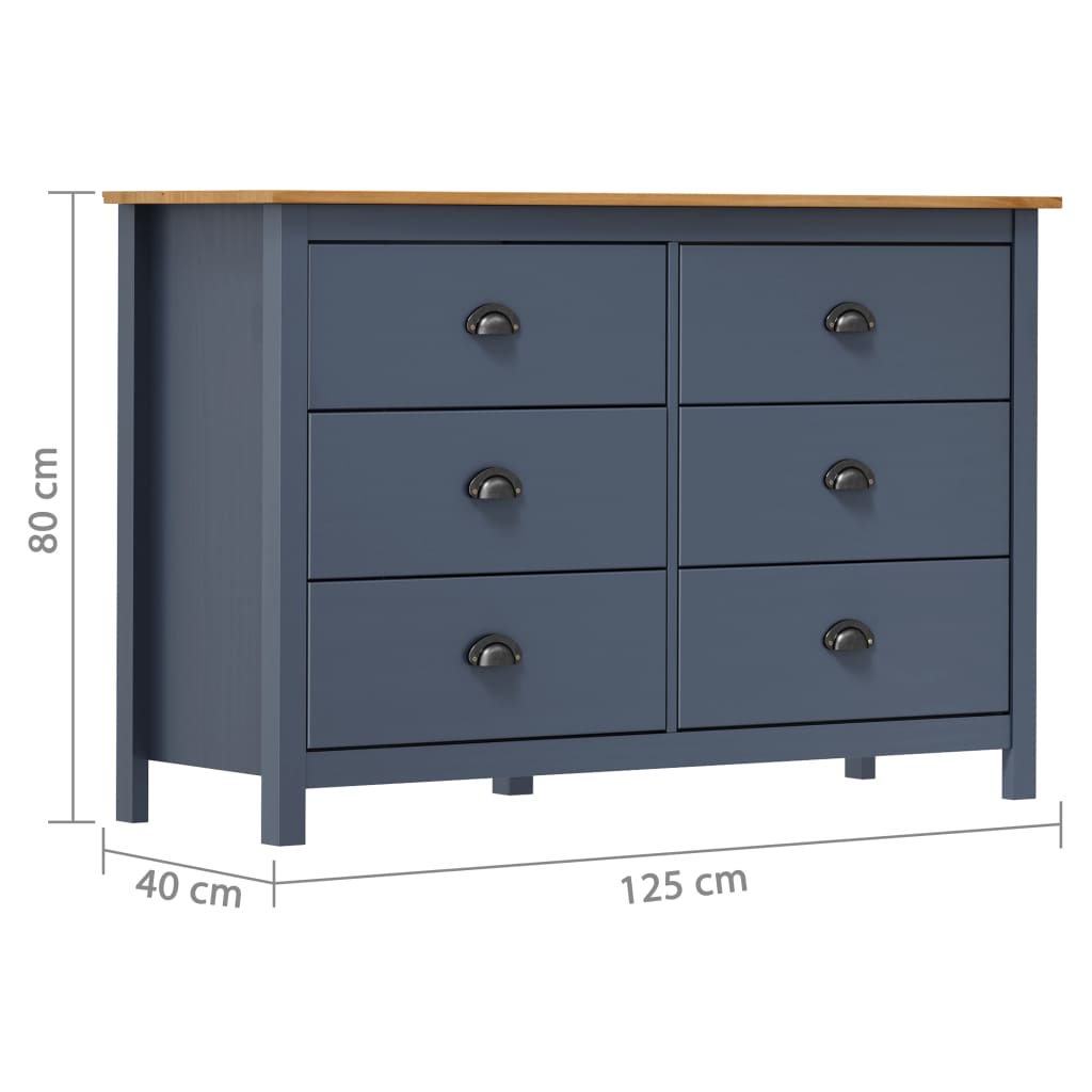 Dressoir Hill 25X40X80 Cm Massief Grenenhout