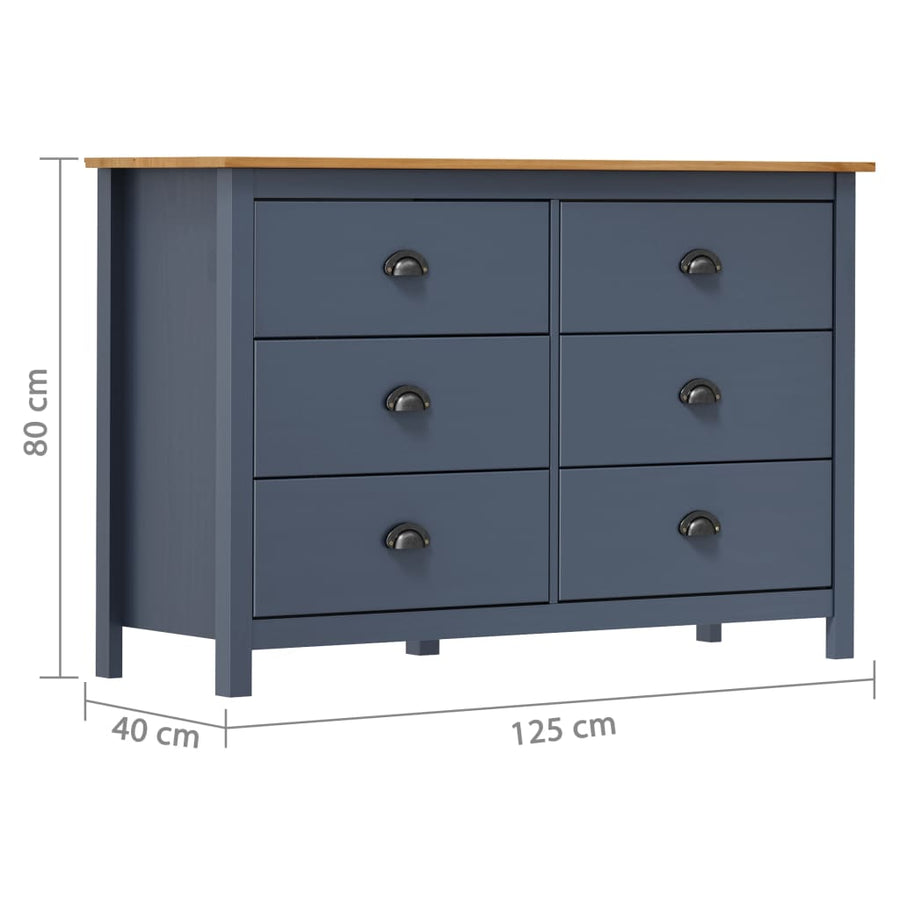 Dressoir Hill 25X40X80 Cm Massief Grenenhout