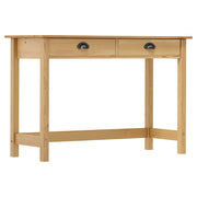 Wandtafel 110x45x74 cm massief grenenhout 2 lades