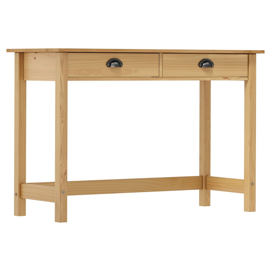 Wandtafel Hill 2 Lades 0X45X74 Cm Massief Grenenhout Bruin
