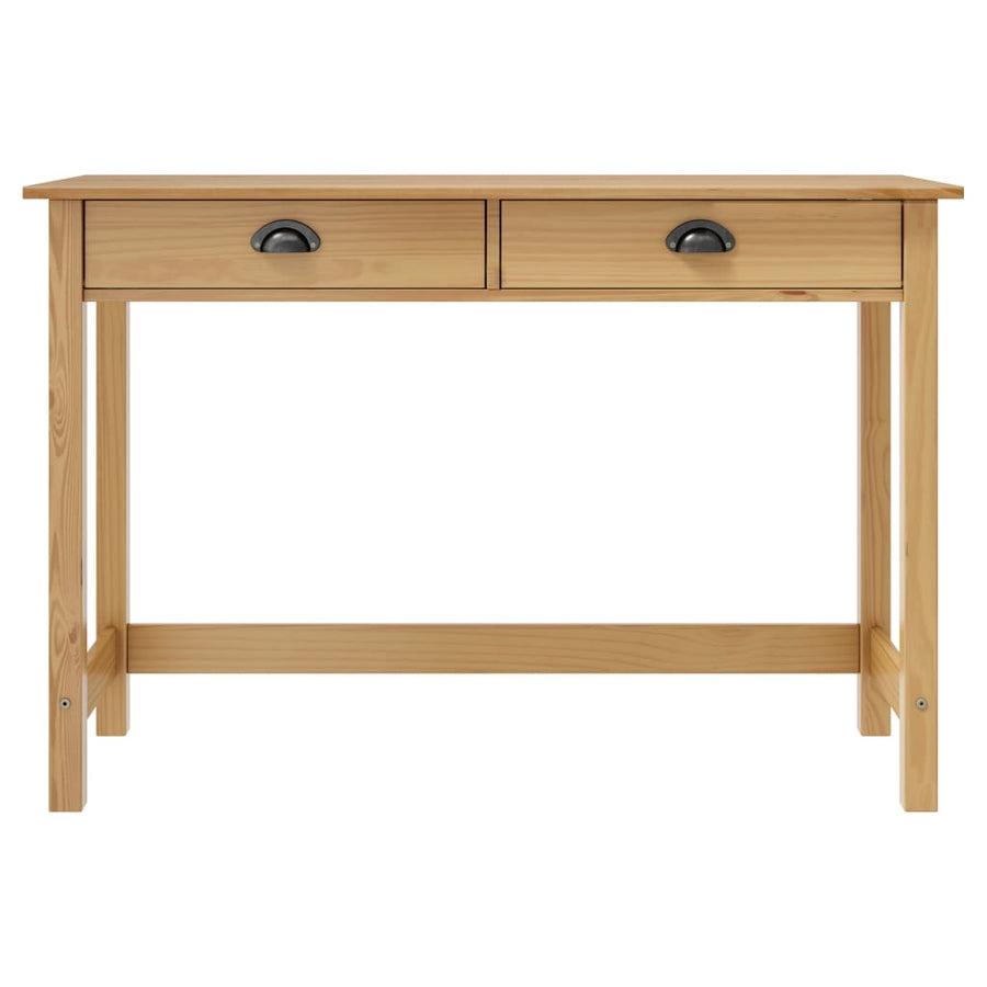 Wandtafel Hill 2 Lades 0X45X74 Cm Massief Grenenhout Bruin