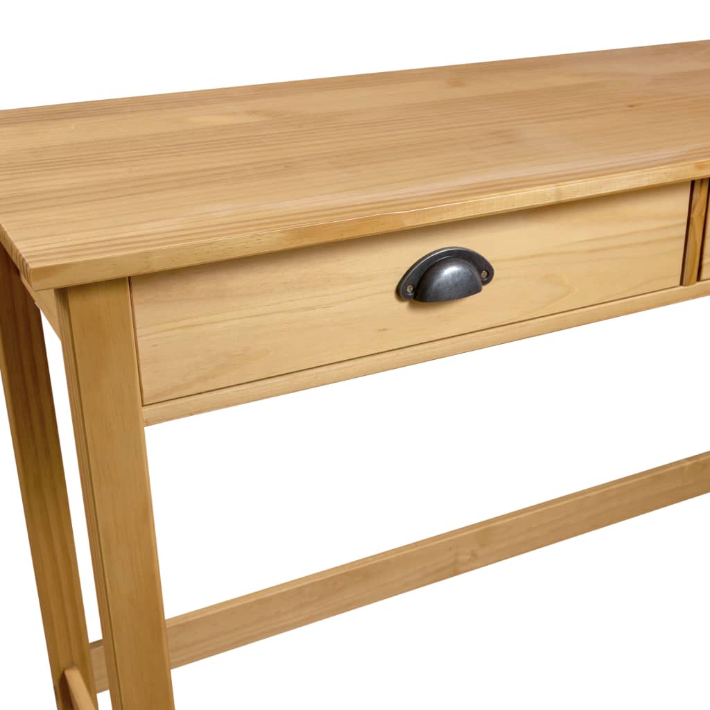 Wandtafel Hill 2 Lades 0X45X74 Cm Massief Grenenhout Bruin