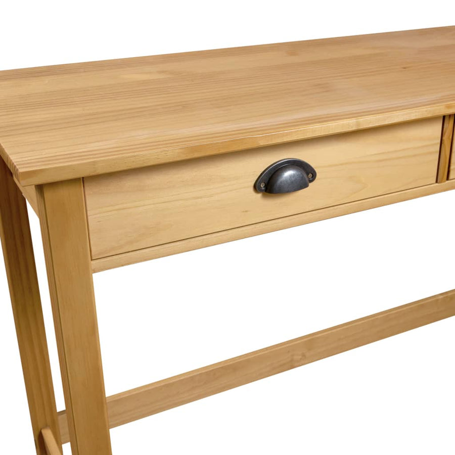 Wandtafel Hill 2 Lades 0X45X74 Cm Massief Grenenhout Bruin