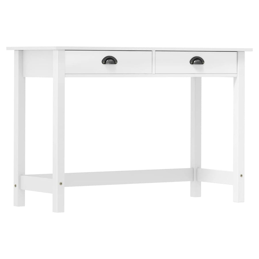 Wandtafel Hill 2 Lades 0X45X74 Cm Massief Grenenhout Wit
