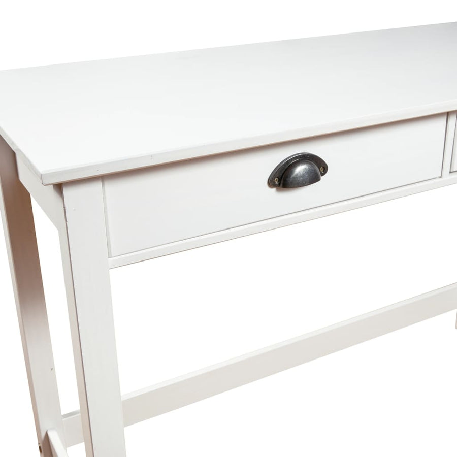 Wandtafel Hill 2 Lades 0X45X74 Cm Massief Grenenhout Wit