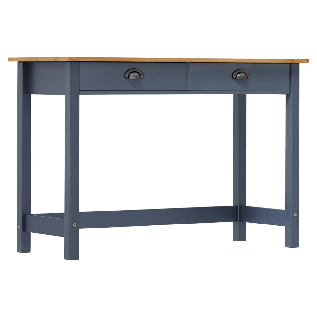 Wandtafel Hill 2 Lades 110X45X74 Cm Massief Grenenhout Grijs