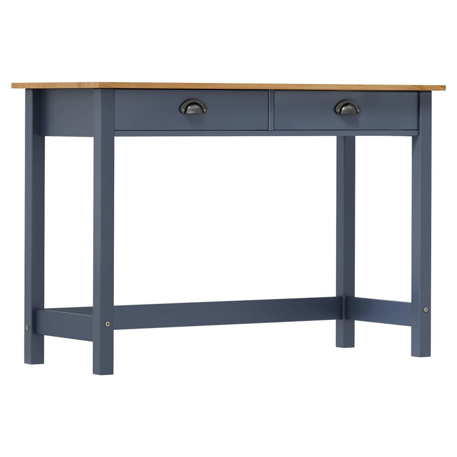 Wandtafel Hill 2 Lades 110X45X74 Cm Massief Grenenhout Grijs