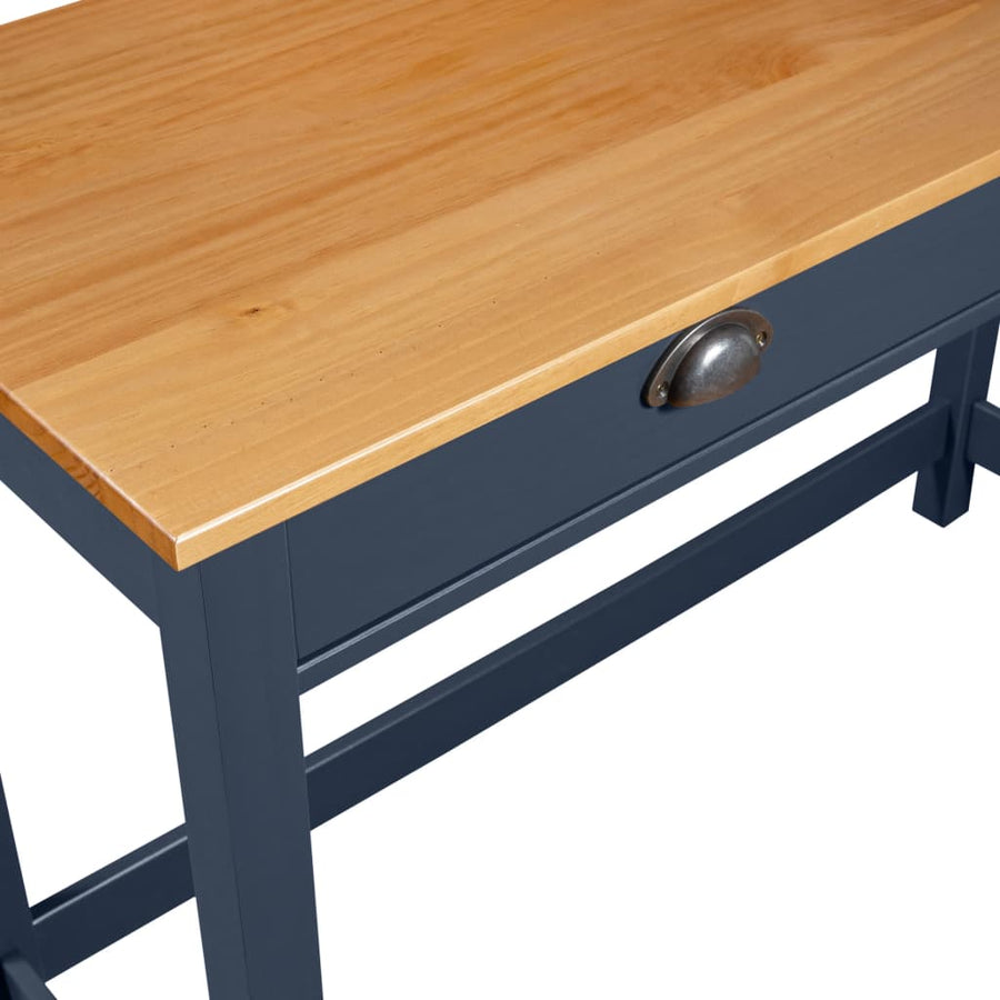 Wandtafel Hill 2 Lades 110X45X74 Cm Massief Grenenhout Grijs