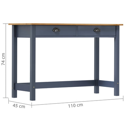 Wandtafel Hill 2 Lades 110X45X74 Cm Massief Grenenhout Grijs