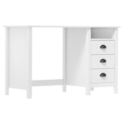 Bureau 120x50x74 cm massief grenenhout wit
