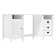 Bureau 150x50x74 cm massief grenenhout wit