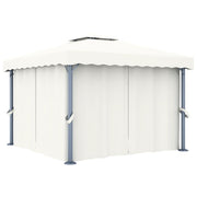 Prieel 3x3 m aluminium crèmewit