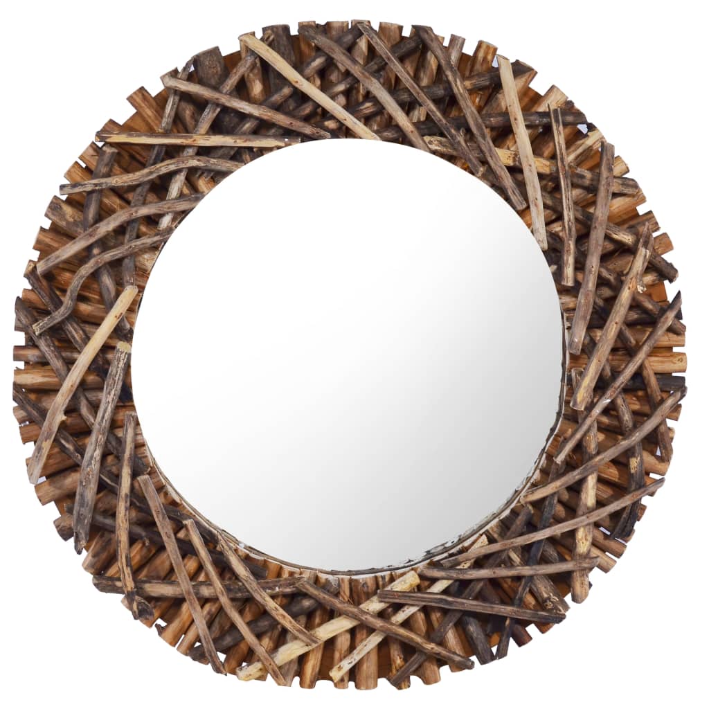 Wandspiegel Rond 60 Cm Teakhout Φ 60 cm