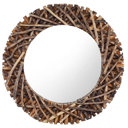 Wandspiegel Rond 60 Cm Teakhout Φ 60 cm