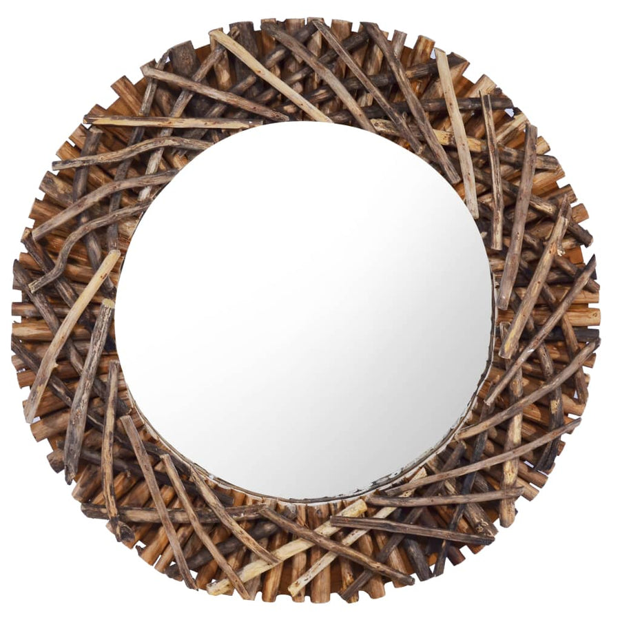 Wandspiegel Rond 60 Cm Teakhout Φ 60 cm