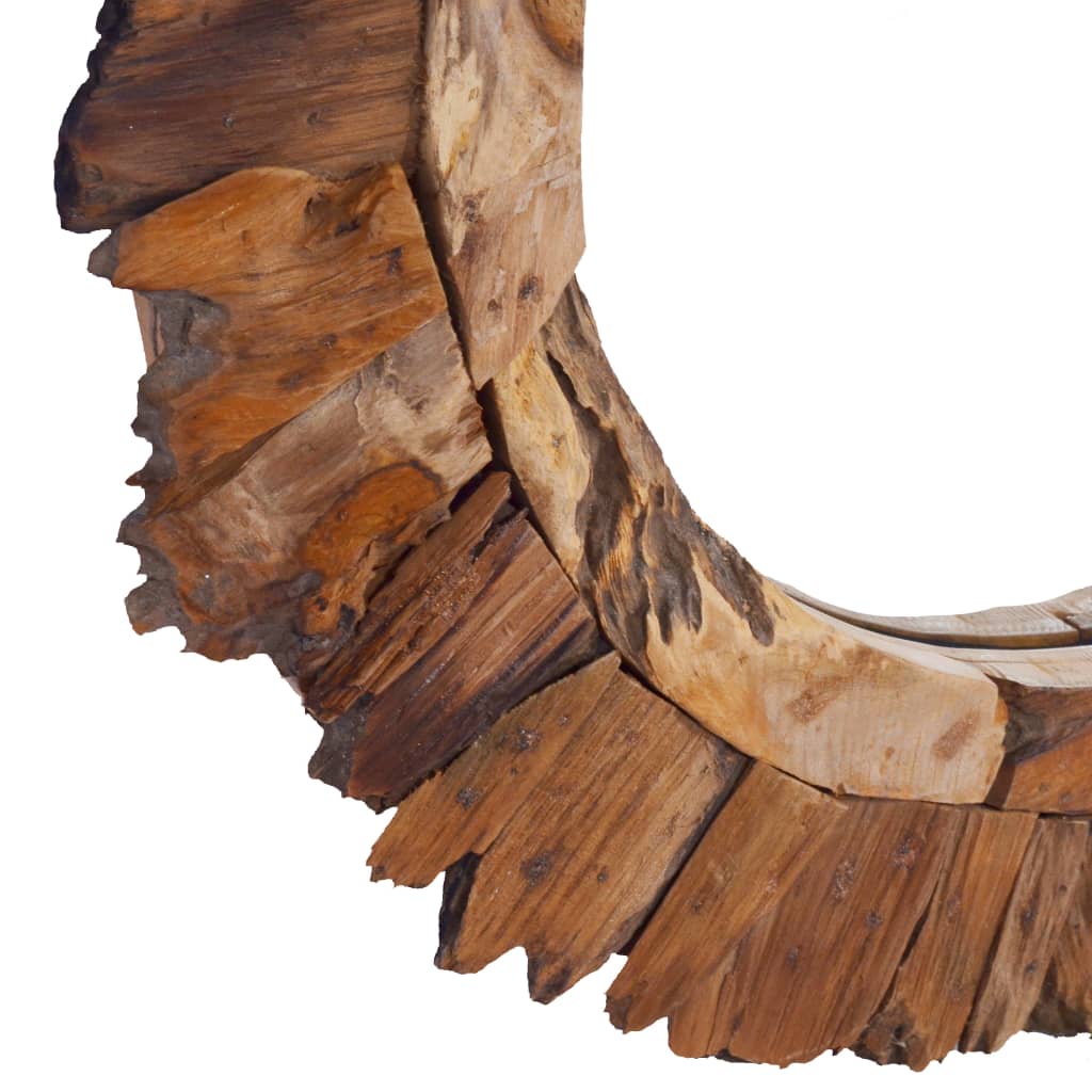 Wandspiegel Rond 60 Cm Teakhout Φ 60 cm