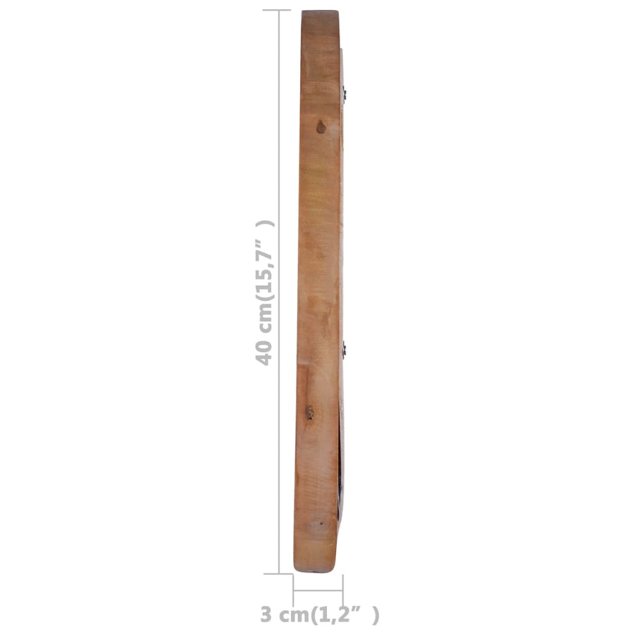 Wandspiegel Rond 40 Cm Teakhout Φ 40 cm