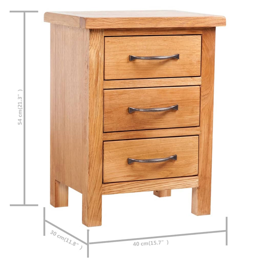 Nachtkastjes 2 St 40X30X54 Cm Massief Eikenhout