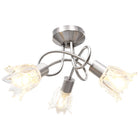 Plafondlamp 3xE14 glas transparant