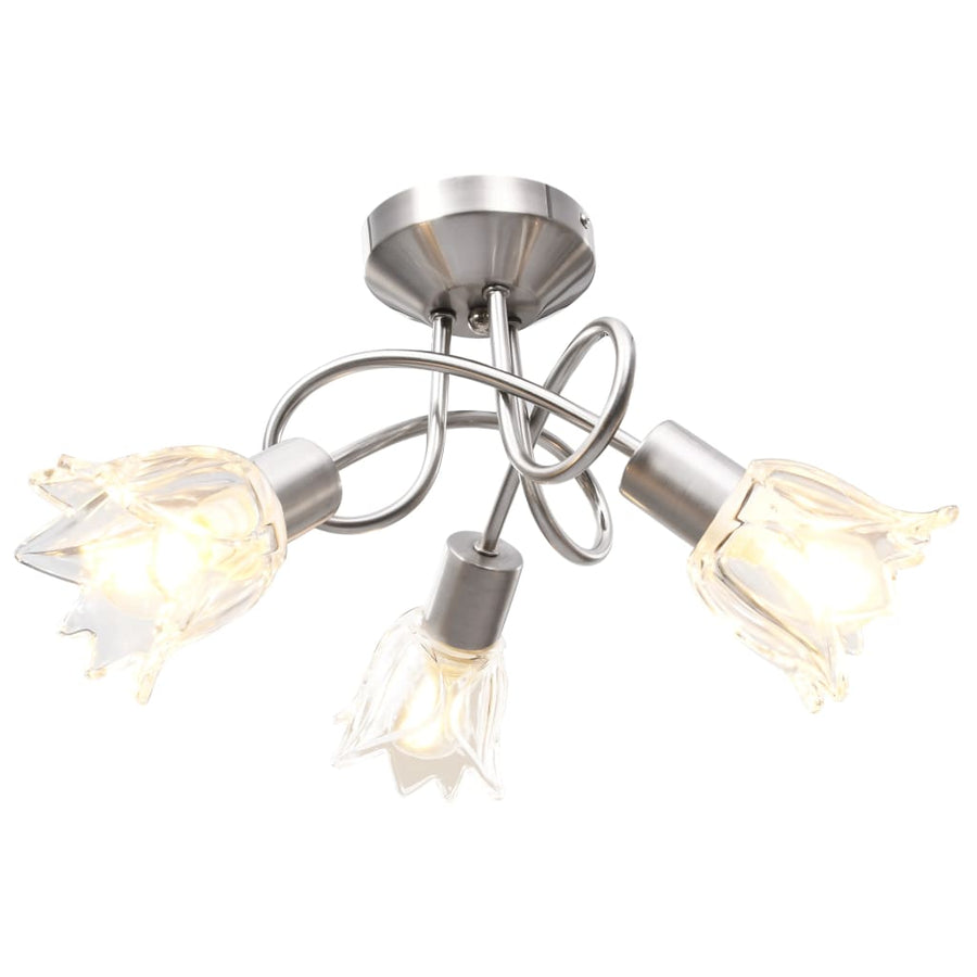 Plafondlamp Met Glazen Tulpvormige Kappen 3Xe14 Transparant