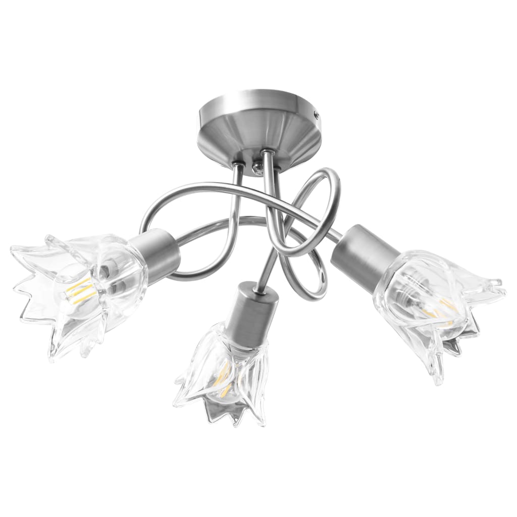 Plafondlamp Met Glazen Tulpvormige Kappen 3Xe14 Transparant