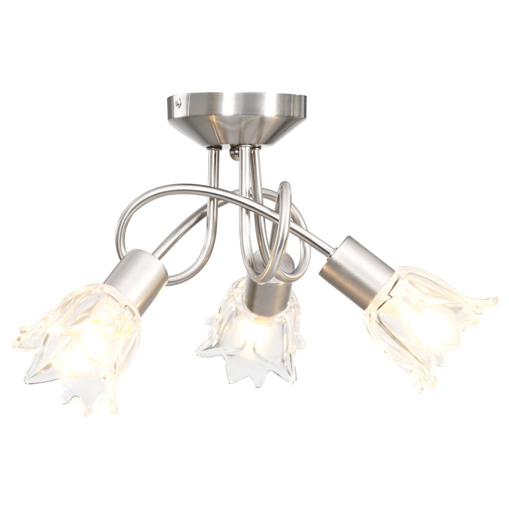 Plafondlamp Met Glazen Tulpvormige Kappen 3Xe14 Transparant