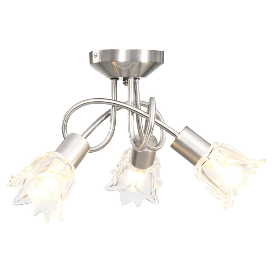 Plafondlamp Met Glazen Tulpvormige Kappen 3Xe14 Transparant
