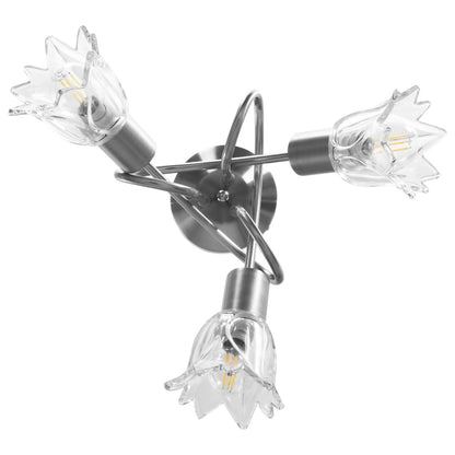 Plafondlamp Met Glazen Tulpvormige Kappen 3Xe14 Transparant