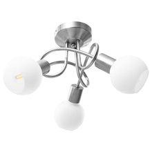 Plafondlamp Met Keramieken Bolvormige Kappen Voor 3Xe14 Wit