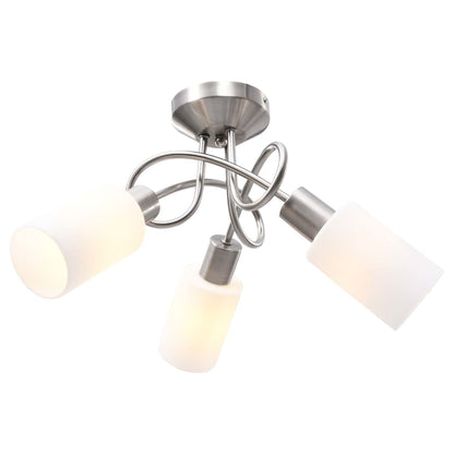 Plafondlamp Met Keramieke Cilindervormige Kappen 3Xe14 Wit