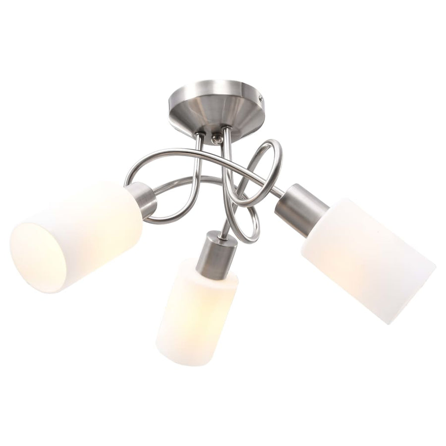 Plafondlamp Met Keramieke Cilindervormige Kappen 3Xe14 Wit