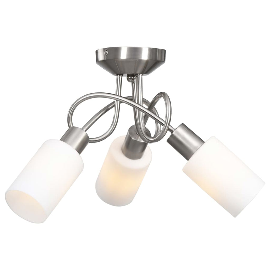 Plafondlamp Met Keramieke Cilindervormige Kappen 3Xe14 Wit