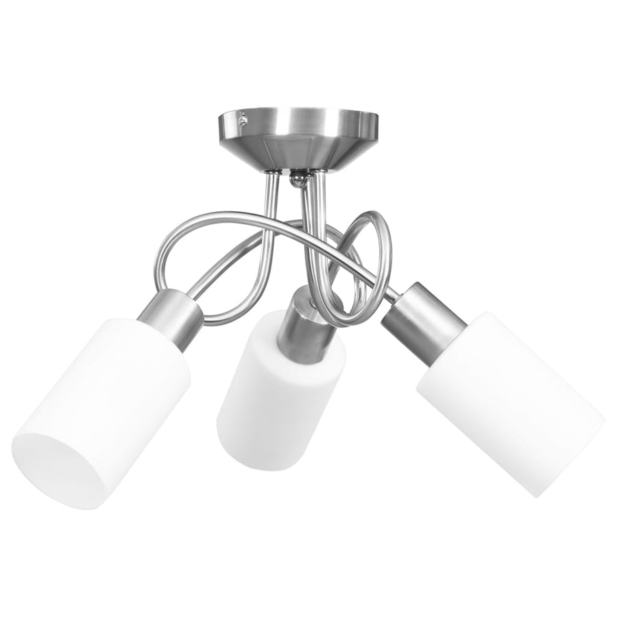 Plafondlamp Met Keramieke Cilindervormige Kappen 3Xe14 Wit