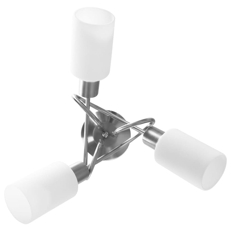 Plafondlamp Met Keramieke Cilindervormige Kappen 3Xe14 Wit