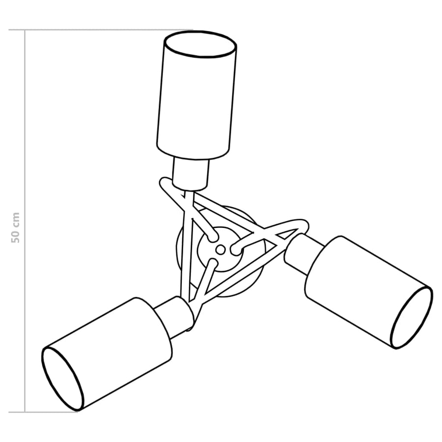Plafondlamp Met Keramieke Cilindervormige Kappen 3Xe14 Wit