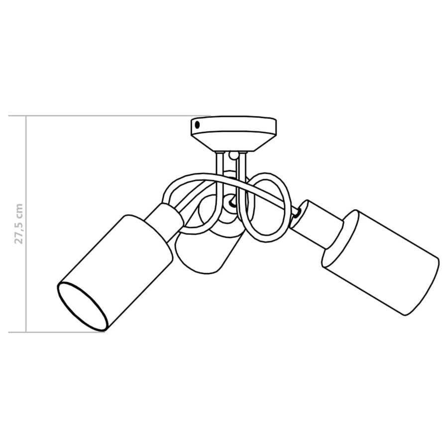 Plafondlamp Met Keramieke Cilindervormige Kappen 3Xe14 Wit