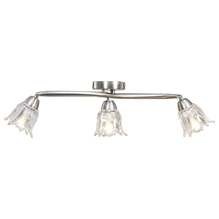 Plafondlamp Met Glazen Vormige Kappen 3Xe14 Transparant 3