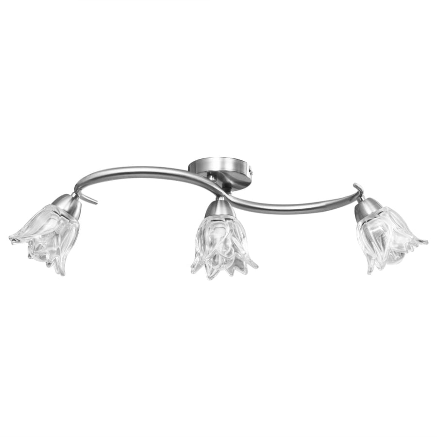 Plafondlamp Met Glazen Vormige Kappen 3Xe14 Transparant 3